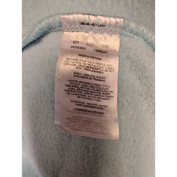 Columbia Girls Sz XL Soft Light Blue Fleece Full Zip Hoodie - Picture 5 of 10